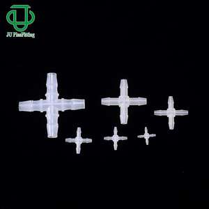 Accessoires de tuyauterie fluide à quatre côtés en plastique PP de haute qualité, raccord en caoutchouc souple en silicone à six voies pour tuyau d'eau et de gaz, pagode - Product Image 1