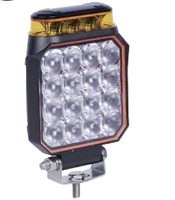 4-Zoll LED Quadratisches Weißes Arbeitslicht mit Stroboskop-Funktion, Bernsteinfarbenes Blitzlicht, Warnleuchte, Flutlicht für Geländefahrzeuge, Gabelstapler, LKW, Anhänger