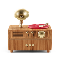 Humidificateur phonographe portable, lumière d'ambiance nocturne pour chambre à coucher, diffuseur d'arômes ultrasonique, télécommande Bluetooth