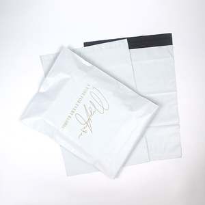 Sacs d'expédition en poly blanc recyclé avec logo personnalisé, enveloppe d'emballage, sac d'expédition avec fermeture autocollante - Product Image 2