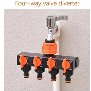 Plastic 4-way Garden <strong>Hose</strong> <strong>Pipe</strong> <strong>Splitter</strong> for Lawn Irrigation Garden Water <strong>Hose</strong> Tap Connector - Product Image 3