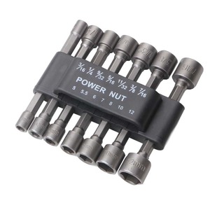 Power Nut Socket <b>Set</b> 5-12mm 3/16-7/16 In Metric Imperial Heavy Duty Socket Wrench <b>Bits</b> For Electric Pneumatic <b>Screwdrivers</b> - Product Image 2