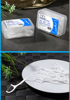 Piques de soie dentaire orthodontique avec saveur menthe en vrac bâton de nettoyage à motif plat non ciré fabriqué à partir de bambou femmes utilisation de dents orales
