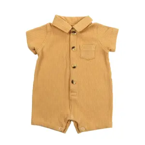 De gros salopette formelle usure beige-Combinaison gaufrée beige pour bébé, 2 pièces, nouveaux produits, boutique, bio, boutons secret, tenue pour bébé, vente en gros, 2022