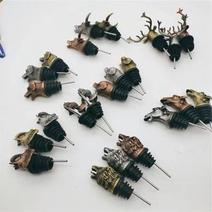 Tùy Chỉnh Động Vật Rồng Thanh Tốc Độ <span class=keywords><strong>Pourer</strong></span> Thép Không Gỉ Rượu Chai Rượu Đổ Spout Rượu Vang Dispenser Bắn Rượu Vang Aerator <span class=keywords><strong>Pourer</strong></span> - Product Image 6