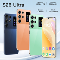 Dernier modèle d'usine : Smartphone S26 Ultra 5G, grand écran 7,3 pouces, 16 Go + 1 To, Deca Core, navigation GPS, prix de gros bas