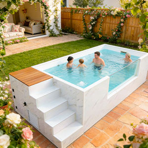 Brand New Fiberglass Above Ground Multifunctional Family Pools Waterproofing <b>Large</b> Luxury Rectangular Swimming Pool - Product Image 1