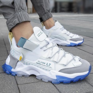 2026 New Breathable Lace-Up Men's Sports Casual Shoes Anti-Slippery Hard-Wearing Cross-Border Large-Sized Flying Woven Mesh - Product Image 3