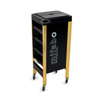 Chariot mobile moderne pour spa de beauté avec tiroirs verrouillables Chariot roulant en aluminium pour salon de coiffure, salon de coiffure, station d'esthéticienne