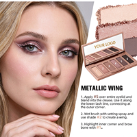 Palette de fards à paupières waterproof scintillants et mats de votre marque – Maquillage naturel longue tenue, pigmenté, végétalien, marque privée
