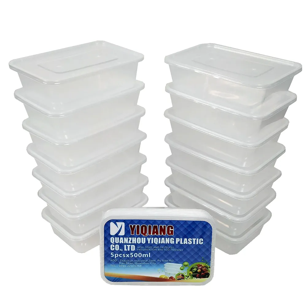 Yiqiang ODM/OEM Caja De Almuerzo Microwave Safety Takeaway Transparent Clear Fast Contenedor De plastico Food Containers