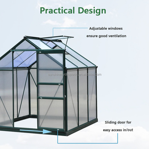 Kit de serre en polycarbonate robuste serre écologique en aluminium avec assemblage facile pour les plantes <span class=keywords><strong>d</strong></span>'<span class=keywords><strong>hiver</strong></span> à l'extérieur - Product Image 5