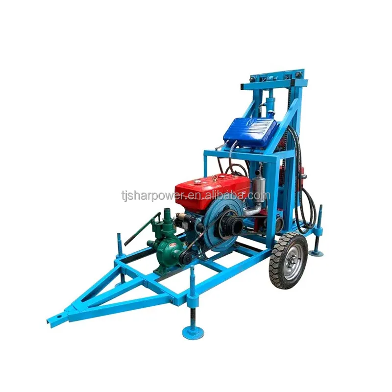 Sharpower động cơ điện hoặc động cơ diesel thủy lực khoan máy khoan giếng nước sâu