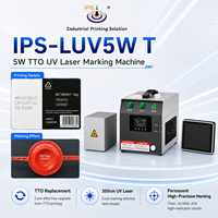 Machine de marquage laser UV IPS-LUV5W T 5W, solution de remplacement TTO pour l'impression de codes de date, de codes-barres et de QR codes sur emballages flexibles