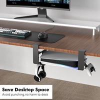 Support de rangement en alliage d'aluminium pour organisateur de bureau avec support de serrage pour PS5/PS5 Slim Desktop-Gestion et entretien des câbles