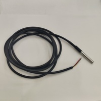 Stainless steel tahan air tipe DS18B20 digital sensor Suhu probe garis suhu