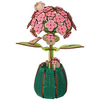 Kit de puzzle 3D créatif en bois DIY pour fleurs, Tournesol et Marguerite, Ensemble d'artisanat floral à assembler soi-même pour adultes et adolescents