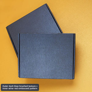 Recyclable Corrugated Cardboard <b>Mailing</b> <b>Box</b> with Brushed Texture Foldable Design Customizable for Gift Packaging - Product Image 3