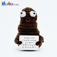 Muñeco de Crochet Divertido de Popó para Apoyo Emocional, Hecho a Mano, Compañero de Escritorio, Regalo Humorístico para Aliviar el Estrés, Decoración de Oficina