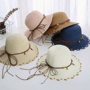Female Seaside Sunshade Summer Wholesale Women Beach Sun <b>Straw</b> <b>Hat</b> With Bond Decoration - Product Image 1