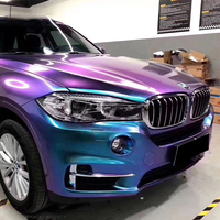 Autocollant caméléon brillant métallique violet bleu or pour voiture en vinyle