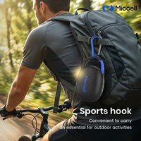 Mini Altavoz Portátil Impermeable IPX7 con Gancho Deportivo y Cuerpo de TPE, Altavoz Inalámbrico para Exteriores para Senderismo, Camping y Viajes