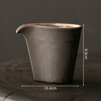 Tasse à thé japonaise en céramique brute faite à la main avec bec verseur, mug en grès résistant à la chaleur pour un usage domestique, service à thé quotidien