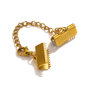 <span class=keywords><strong>Attache</strong></span> à sertir en acier inoxydable à denture de scie avec attaches de chaîne allongées, fermoir à sertir pour la fabrication de bijoux et de bracelets DIY - Product Image 5