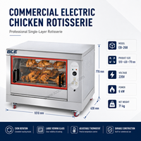 Fourneau miniature de table 6 kW avec rôtissoire à poulet, certifié CE, fabriqué en Chine, à vendre