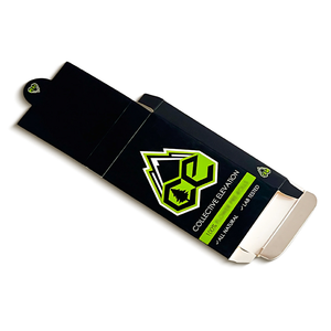 Fabricant de boîtes d'emballage de cigarettes vides en carton noir imprimées en couleur personnalisée avec lamination brillante et impression UV - Product Image 3