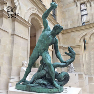 Sculpture de <span class=keywords><strong>sportif</strong></span> archer en bronze grandeur nature, nu, de style grec antique, célèbre, pour jardin, BLVE Outdoor - Product Image 3
