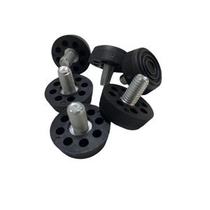 Pieds de meubles réglables Xinjunye, 8, 10, 14 cm de hauteur, base à vis en plastique noir pour tables, chaises, armoires - Product Image 4