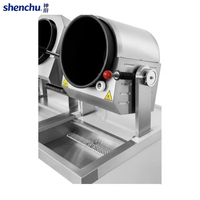 Friteuse à induction verticale en acier inoxydable, machine de cuisson intelligente commerciale à agitation automatique, puissance 5000W pour restaurant