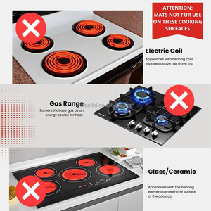 Tapis isolant thermique en silicone facile à nettoyer, imperméable et antidérapant pour cuisinière à induction, accessoires de cuisine pour table à manger - Product Image 3