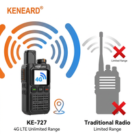 KENEARD KE-727 Talkie-walkie 4G POC à portée mondiale avec positionnement GPS Beidou, batterie 3000 mAh, double carte Nano SIM, radio bidirectionnelle, sortie 2W