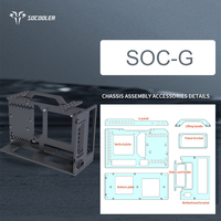 Socooler Aerometal casing Gamer PC dengan RTX 5080 GPU mendukung casing komputer & menara ATX untuk Gamer