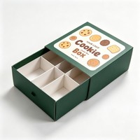 Boîte d'emballage personnalisable en gros pour biscuits et desserts, boîte de luxe en carton pour donuts, longue boîte transparente en papier pour biscuits et pâtisseries