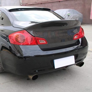 Per Infiniti G37 Berlina 4 Porte 08-13, Portellone Posteriore in Stile TF in Carbonio con Foro per Telecamera e Foro per Pulsante Apertura <span class=keywords><strong>Bagagliaio</strong></span> - Product Image 2