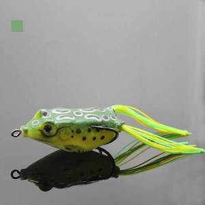 Leurre de pêche en eau douce en forme de <span class=keywords><strong>grenouille</strong></span> souple à longue queue, corps creux en PVC souple, double hameçon - Product Image 5