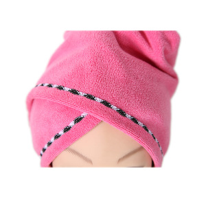 Serviette de séchage de cheveux en microfibre, bonnet à séchage rapide, couleur unie, pour usage domestique, rose, bleu, rose rouge, violet - Product Image 3