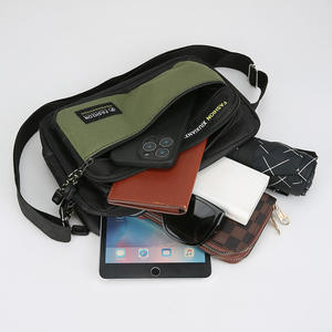 FASHION XIUXIANXILIE Sac à bandoulière pour homme en nylon vert militaire, grande capacité, pour les déplacements professionnels - Product Image 5