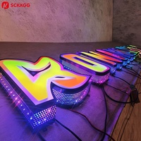 Letras de Canal LED RGB 3D Personalizadas al por Mayor, Letreros Acrílicos Luminosos que Cambian de Color para Publicidad, Eventos y Decoración de Centros Comerciales