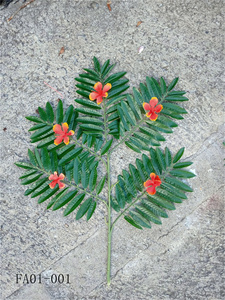 Branche artificielle flamboyante <span class=keywords><strong>de</strong></span> simulation, arbre à flamme, tige <span class=keywords><strong>de</strong></span> <span class=keywords><strong>fleur</strong></span> rouge, décoration intérieure et extérieure pour mariage et jardin - Product Image 2