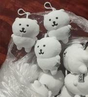 Nouveau porte-clés et anneau porte-clés en peluche de fourrure d'ours autoironique, très populaire