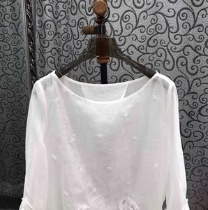 100% blusas de ramio camisas 2025 Primavera Verano estilo mujeres Sexy tul <span class=keywords><strong>encaje</strong></span> Patchwork <span class=keywords><strong>manga</strong></span> <span class=keywords><strong>larga</strong></span> elegante suelta Tops azul blanco - Product Image 2