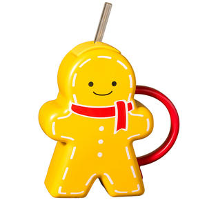 Cute Gingerbread Man Ceramic Water Cup, <b>Christmas</b> <b>Gift</b> for Female Couples, Office Home Afternoon Tea Water Cup - Product Image 1