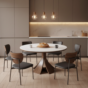 <span class=keywords><strong>Table</strong></span> à <span class=keywords><strong>manger</strong></span> minimaliste au design <span class=keywords><strong>tendance</strong></span>, résistante aux taches, avec quatre chaises, meubles vintage pour appartement - Product Image 1