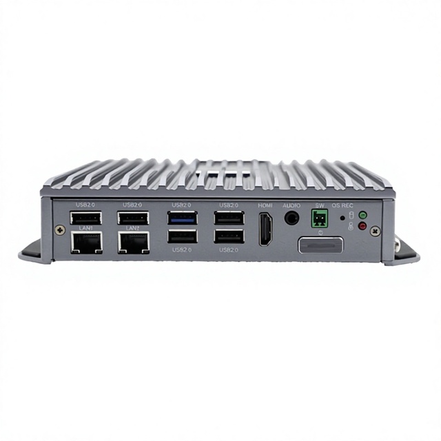 VGA for Dual Display PCIe M.2 WiFi SIM 4 COM RS232 RS422 RS485 8 GPIO 1 USB 3.2 5 USB 2.0 Fanless Embedded Box PC Made in China
