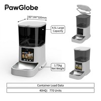 Distributeur automatique de nourriture pour animaux de compagnie FX-01 avec écran LCD, caméra HD 1080P, contrôle par application et double alimentation