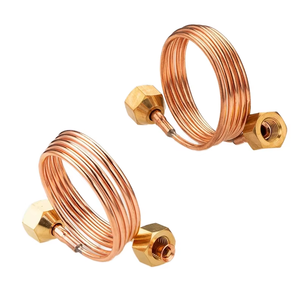 ท่อฝอยทองแดงแรงดันสูงพร้อมน็อตและปลอกนิ้วพื้นผิวเรียบ1ม./1.5ม. สำหรับตู้เย็นและเครื่องปรับอากาศ - Product Image 1